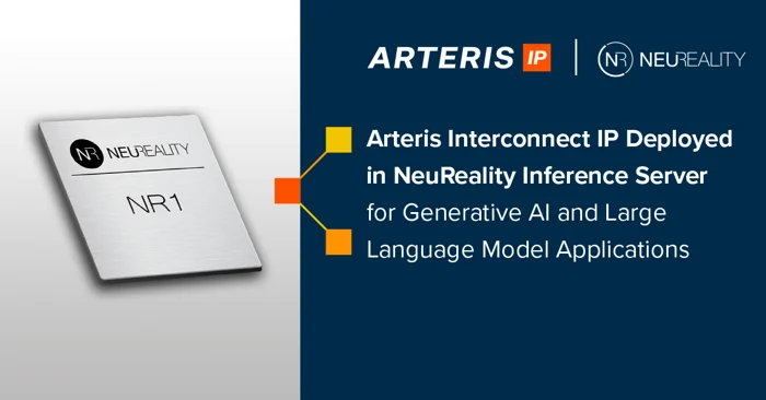 Arteris Interconnect IP Deployed in NeuReality Inference Server for Generative AI and Large Language Model Applications