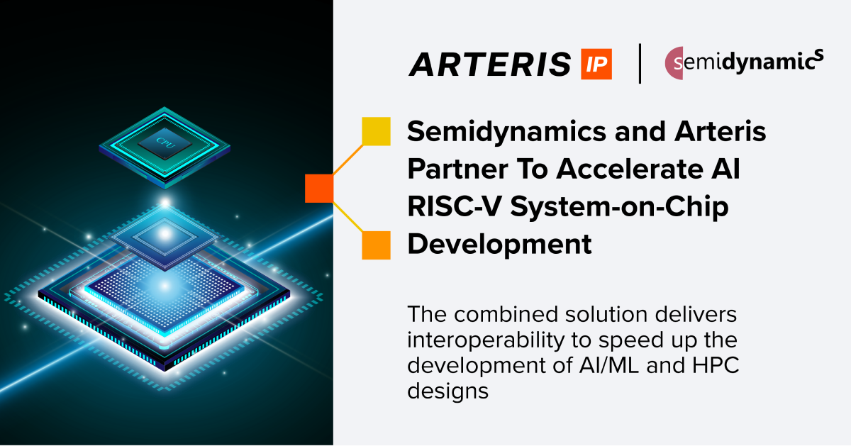 Semidynamics and Arteris Partner to Accelerate Al RISC-V System-on-Chip Development