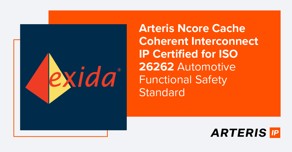 Arteris Ncore Cache Coherent Interconnect IP Certified for ISO 26262 Automotive Functional Safety Standard
